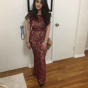 Red lace Windsor dress